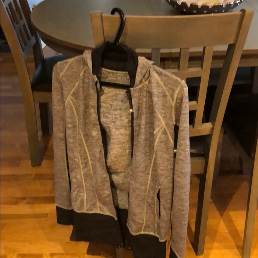 Lulu lemon size 6 jacket.  Black and Grey